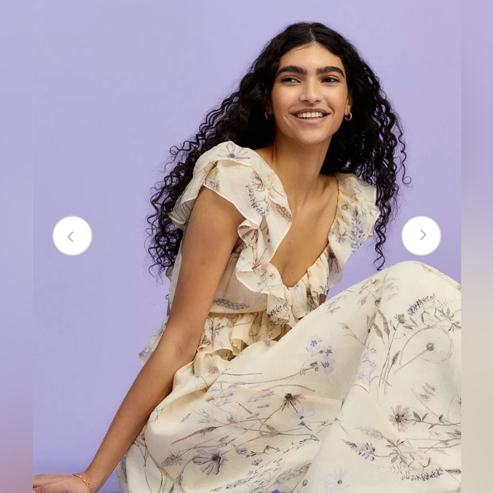 H&M Lyocell-blend Ruffled Dress - Picture 10 of 13